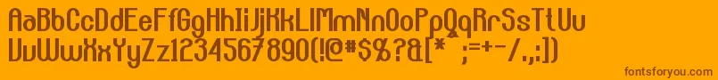 CarltonBold Font – Brown Fonts on Orange Background