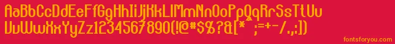 CarltonBold Font – Orange Fonts on Red Background