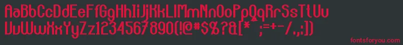 CarltonBold Font – Red Fonts on Black Background
