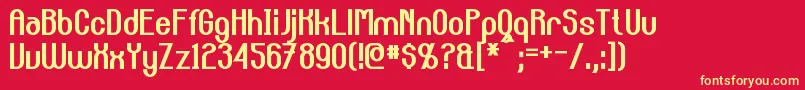 CarltonBold Font – Yellow Fonts on Red Background