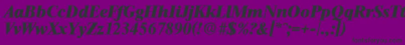 フォントThamesHeavyita – 紫の背景に黒い文字