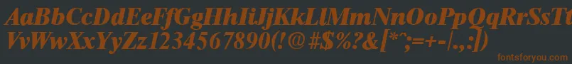 ThamesHeavyita Font – Brown Fonts on Black Background