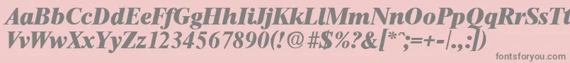Weitere Informationen zur ThamesHeavyita-Schriftart ThamesHeavyita-Schriftart – Graue Schriften auf rosa Hintergrund