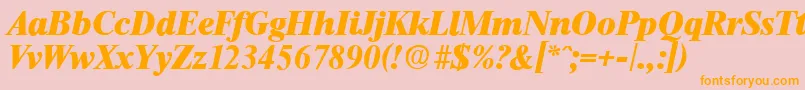 ThamesHeavyita Font – Orange Fonts on Pink Background