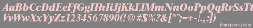 ThamesHeavyita Font – Pink Fonts on Gray Background
