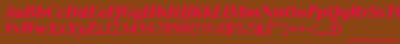 ThamesHeavyita Font – Red Fonts on Brown Background