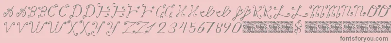 MakingAListCheckingItTwice Font – Gray Fonts on Pink Background