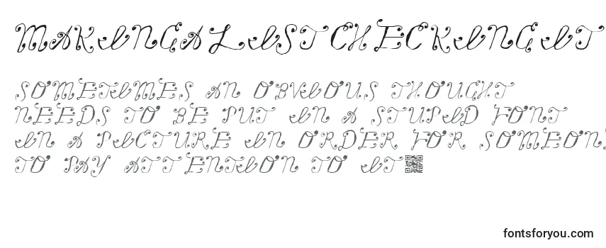 Überblick über die Schriftart MakingAListCheckingItTwice (111994)