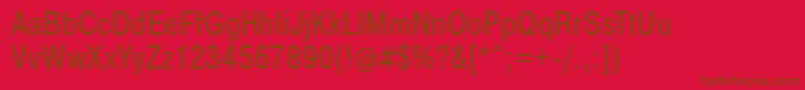 PragmaticaCondensed Font – Brown Fonts on Red Background