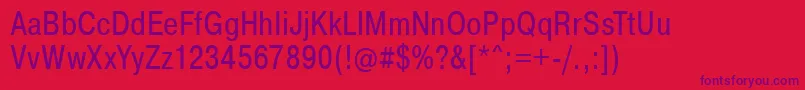 PragmaticaCondensed Font – Purple Fonts on Red Background