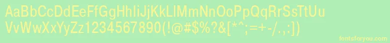 PragmaticaCondensed Font – Yellow Fonts on Green Background