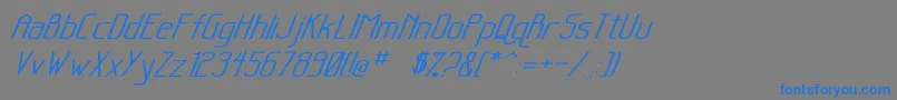 Шрифт SanityWideItalic – синие шрифты на сером фоне