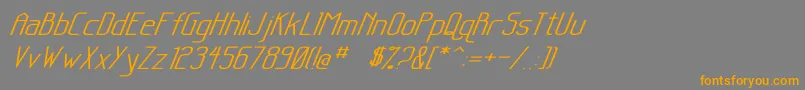 SanityWideItalic Font – Orange Fonts on Gray Background