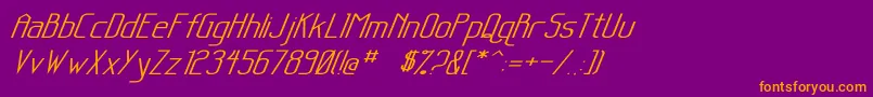 Шрифт SanityWideItalic – оранжевые шрифты на фиолетовом фоне