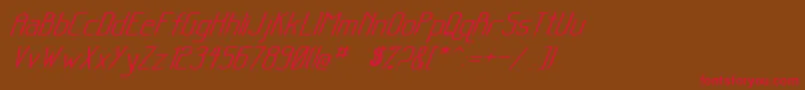 Шрифт SanityWideItalic – красные шрифты на коричневом фоне
