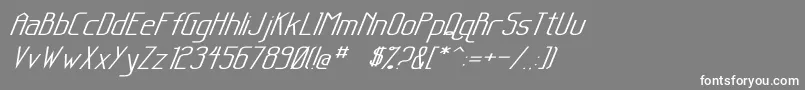 SanityWideItalic Font – White Fonts on Gray Background