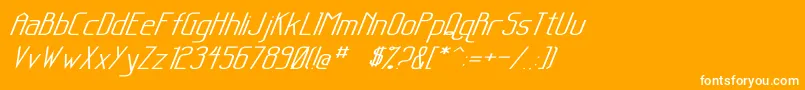 fuente SanityWideItalic – Fuentes Blancas Sobre Fondo Naranja