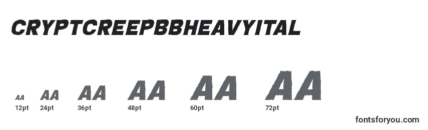 CryptcreepbbHeavyital Font Sizes