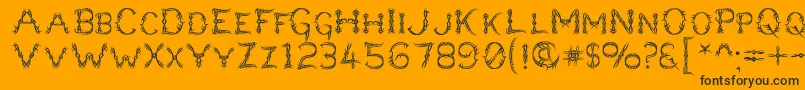 LupusBlight Font – Black Fonts on Orange Background