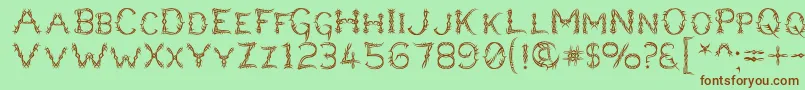 LupusBlight Font – Brown Fonts on Green Background