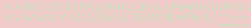 LupusBlight Font – Green Fonts on Pink Background