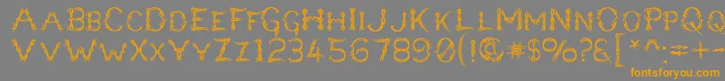 LupusBlight Font – Orange Fonts on Gray Background