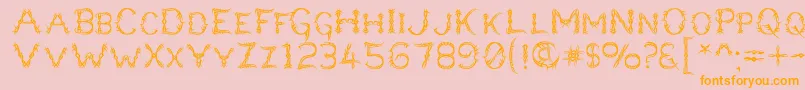 LupusBlight Font – Orange Fonts on Pink Background