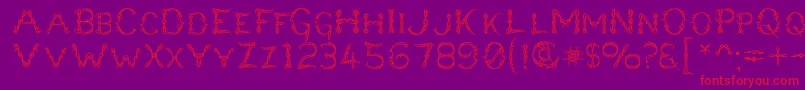 LupusBlight Font – Red Fonts on Purple Background