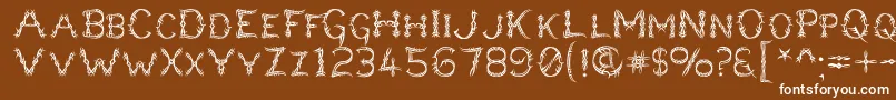 LupusBlight Font – White Fonts on Brown Background