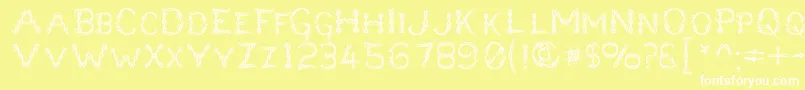 LupusBlight Font – White Fonts on Yellow Background