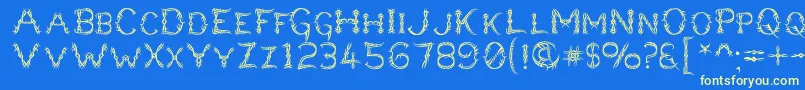 LupusBlight Font – Yellow Fonts on Blue Background