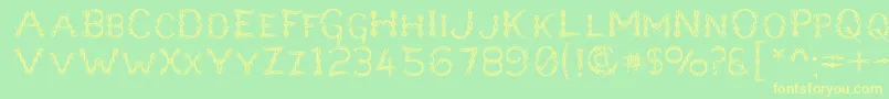 LupusBlight Font – Yellow Fonts on Green Background
