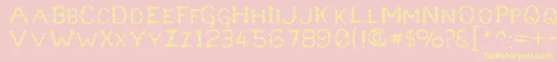 LupusBlight Font – Yellow Fonts on Pink Background