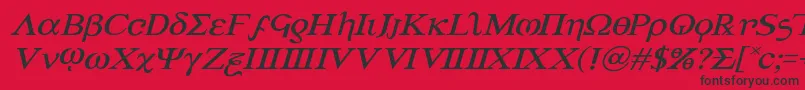 Achilles3expandital Font – Black Fonts on Red Background