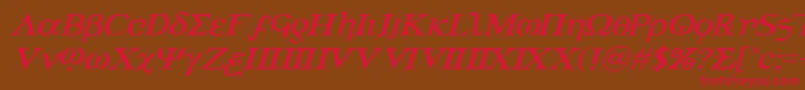 Achilles3expandital Font – Red Fonts on Brown Background