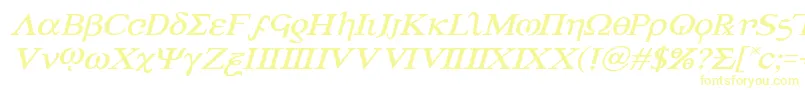 Шрифт Achilles3expandital – жёлтые шрифты