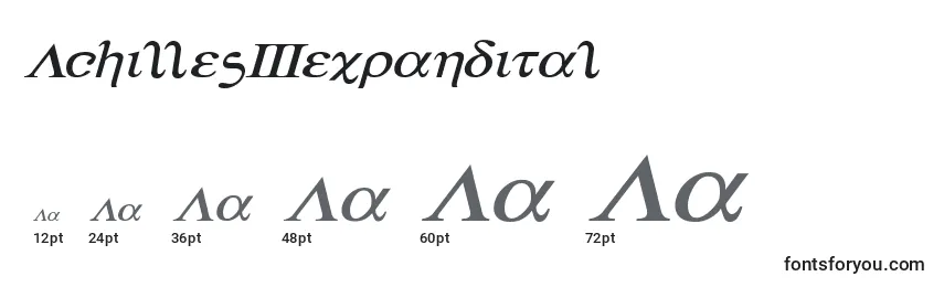 Achilles3expandital Font Sizes