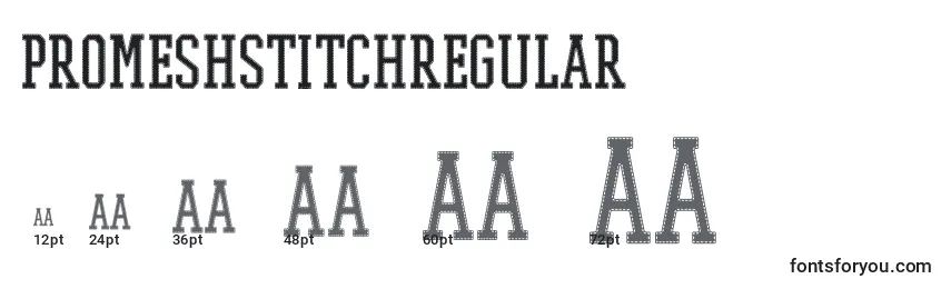sizes of promeshstitchregular font, promeshstitchregular sizes