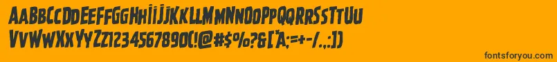 Ghoulishintentrotal Font – Black Fonts on Orange Background