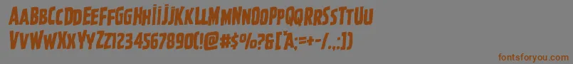 Ghoulishintentrotal Font – Brown Fonts on Gray Background
