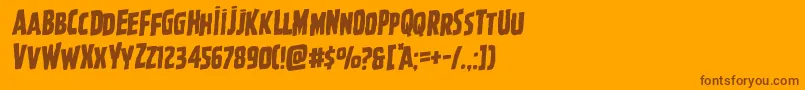 Ghoulishintentrotal Font – Brown Fonts on Orange Background