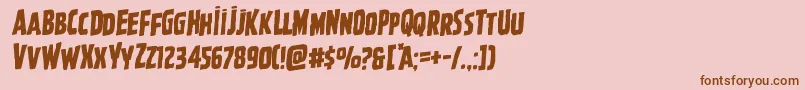 Ghoulishintentrotal Font – Brown Fonts on Pink Background