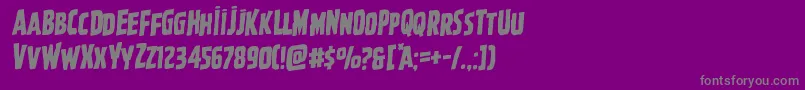 Ghoulishintentrotal Font – Gray Fonts on Purple Background