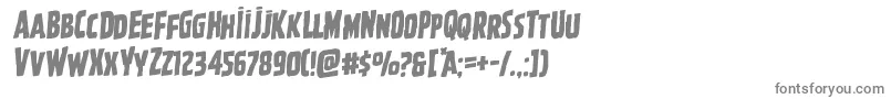 フォントGhoulishintentrotal – 白い背景に灰色の文字