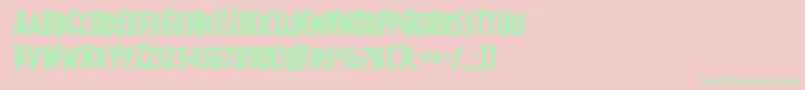 Ghoulishintentrotal Font – Green Fonts on Pink Background