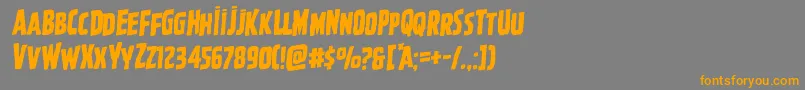 Ghoulishintentrotal Font – Orange Fonts on Gray Background