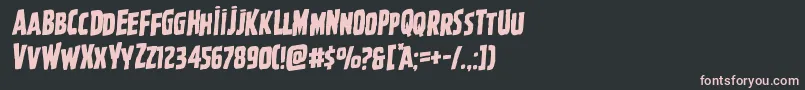 Ghoulishintentrotal Font – Pink Fonts on Black Background