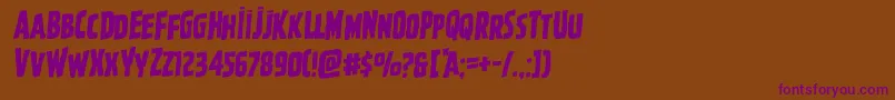 Ghoulishintentrotal Font – Purple Fonts on Brown Background