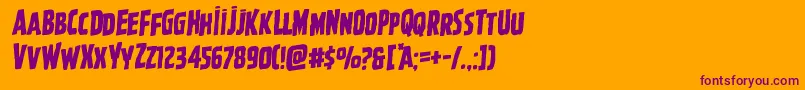 Ghoulishintentrotal Font – Purple Fonts on Orange Background
