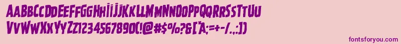 Ghoulishintentrotal Font – Purple Fonts on Pink Background